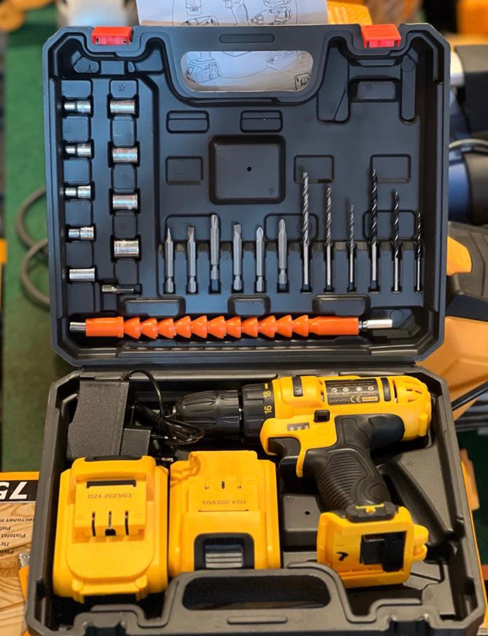 Dewalt 36V Cordless Electric Drill Machine Set with Rechargeable Battery &amp; Charger – Portable Power Drill Machine Set With Screwdriver Kit with Drill Bits – DIY &amp; Professional Use Drill Machine Tools